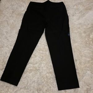 Michael Kors Mid Rise Size 14x27 Black Stretch Pants Gold Accent EUC